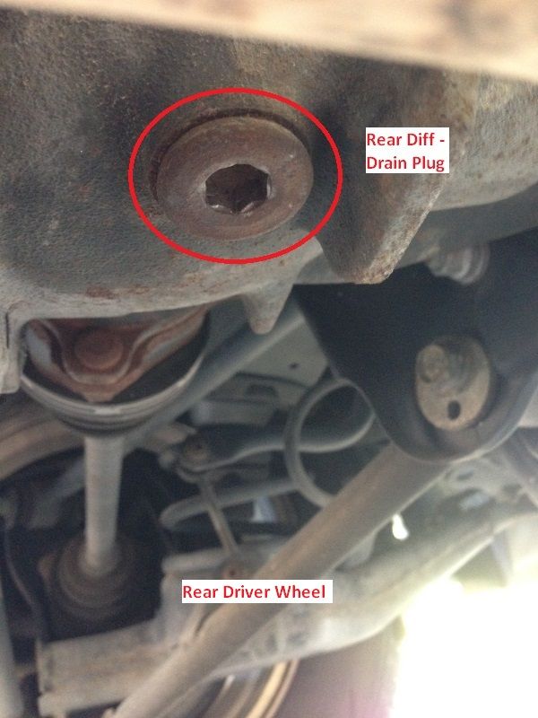 Transfer Case / Rear Differential / Transmission plug locations (pics
